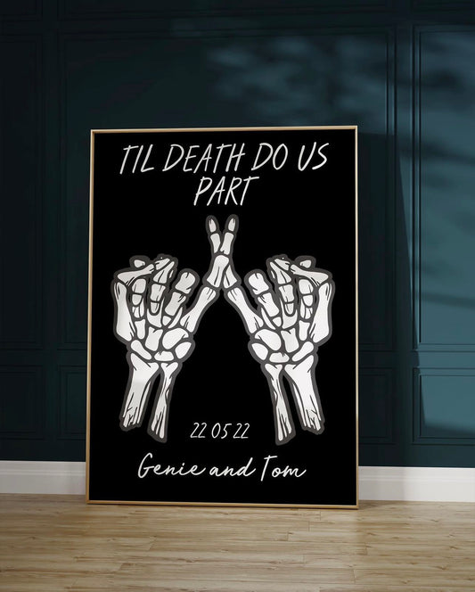 Til death do us part personalised Art Print
