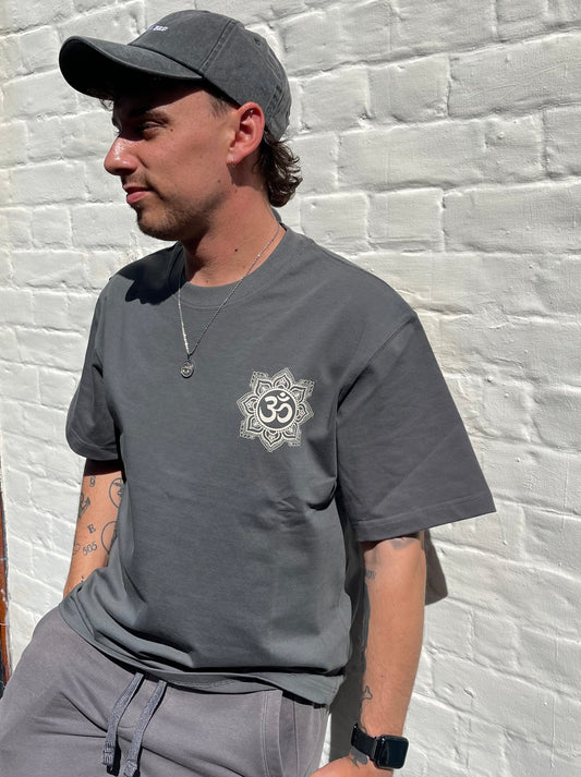 Namaste mandala graphic tee- Heavyweight drop shoulder cotton Unisex t-shirt
