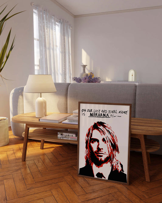 Kurt Cobain Nirvana portrait print