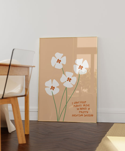I can’t keep plants alive so here’s a pretty painting instead funny Kitchen Art Print