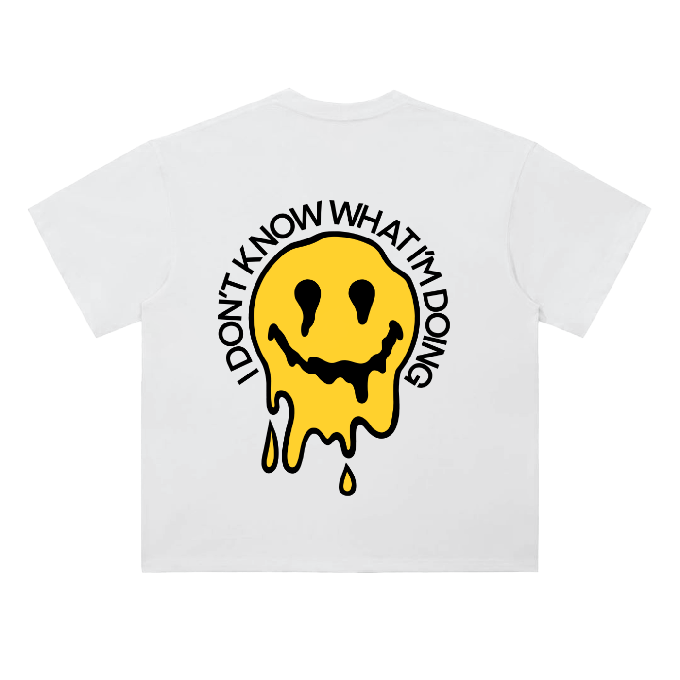 I don’t know what I’m doing melting smile Heavyweight Drop Shoulder Cotton T-Shirt