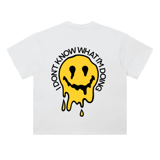 I don’t know what I’m doing melting smile Heavyweight Drop Shoulder Cotton T-Shirt