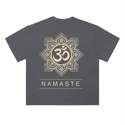Namaste mandala graphic tee- Heavyweight drop shoulder cotton t-shirt
