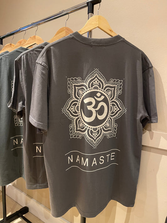 Namaste mandala graphic tee- Heavyweight drop shoulder cotton t-shirt