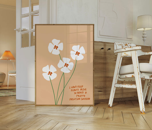 I can’t keep plants alive so here’s a pretty painting instead funny Kitchen Art Print