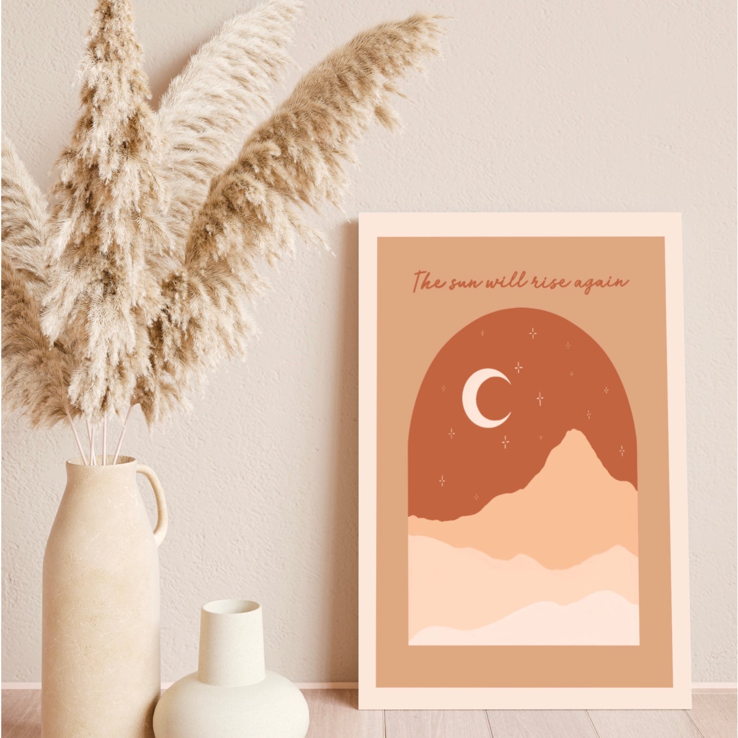 The sun will rise again arch print