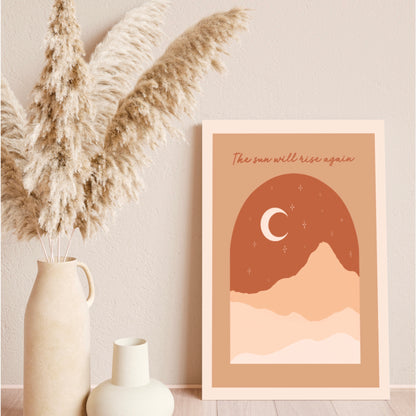 The sun will rise again arch print
