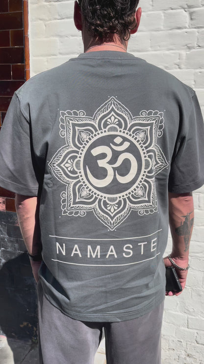 Namaste mandala graphic tee- Heavyweight drop shoulder cotton Unisex t-shirt