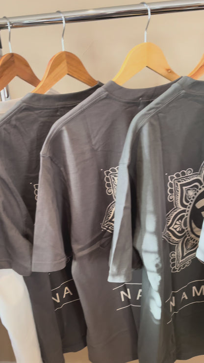 Namaste mandala graphic tee- Heavyweight drop shoulder cotton t-shirt